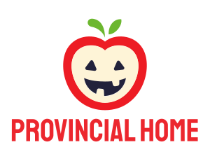 Halloween Fruit Apple logo design