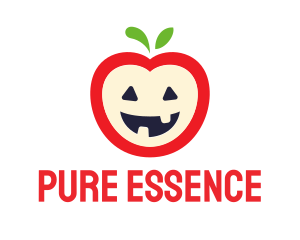 Halloween Fruit Apple logo design