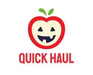 Halloween Fruit Apple logo design