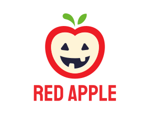 Halloween Fruit Apple logo design