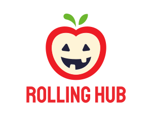 Halloween Fruit Apple logo design