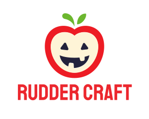 Halloween Fruit Apple logo design