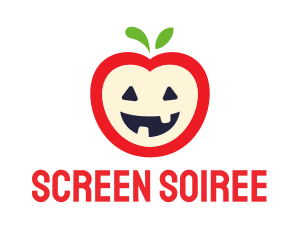 Halloween Fruit Apple logo design