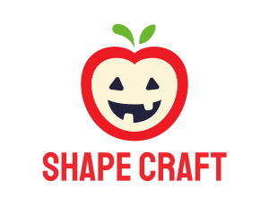 Halloween Fruit Apple logo design