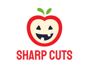 Halloween Fruit Apple logo design