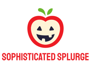 Halloween Fruit Apple logo design