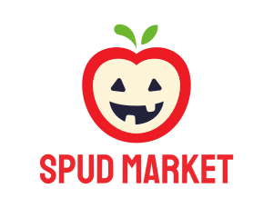 Halloween Fruit Apple logo design