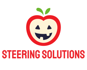 Halloween Fruit Apple logo design