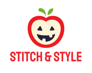 Halloween Fruit Apple logo design