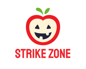 Halloween Fruit Apple logo design