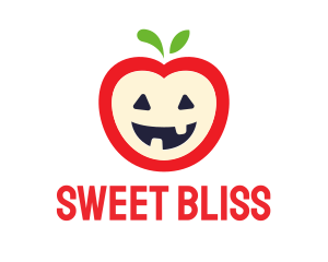 Halloween Fruit Apple logo design