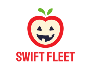 Halloween Fruit Apple logo design