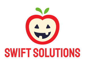 Halloween Fruit Apple logo design