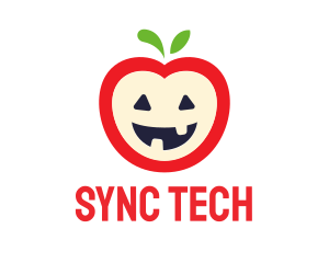 Halloween Fruit Apple logo design