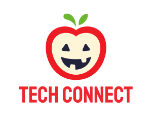 Halloween Fruit Apple logo design