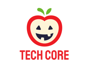 Halloween Fruit Apple logo design