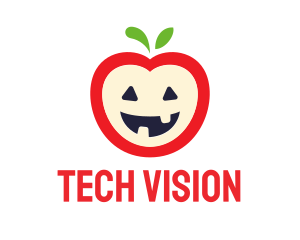 Halloween Fruit Apple logo design