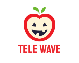 Halloween Fruit Apple logo design