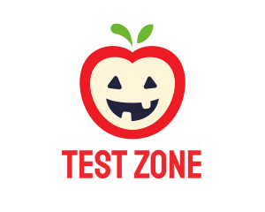 Halloween Fruit Apple logo design