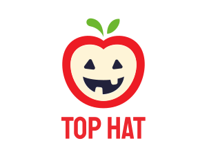 Halloween Fruit Apple logo design