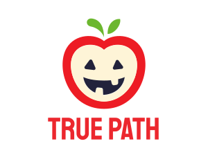 Halloween Fruit Apple logo design