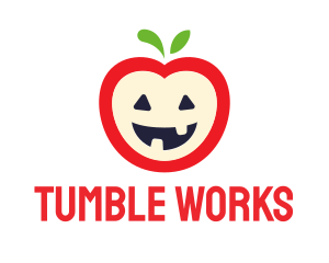 Halloween Fruit Apple logo design