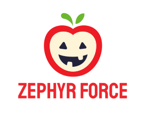 Halloween Fruit Apple logo design