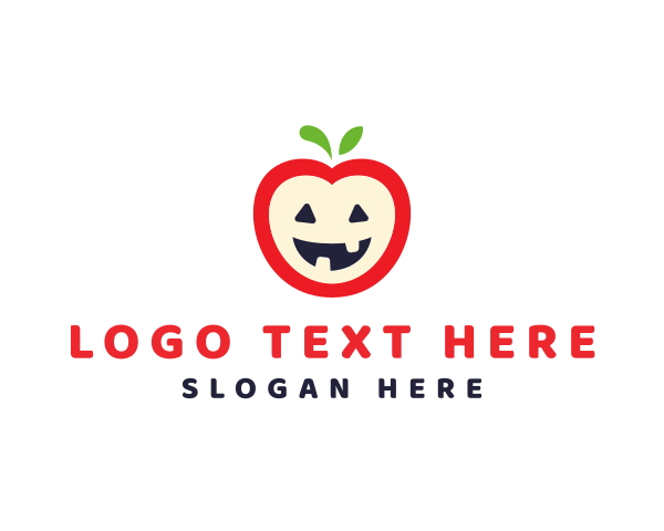 Halloween Fruit Apple logo