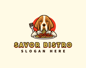 Bracco Italiano Dog Pasta logo design