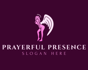 Naughty Lady Angel logo design