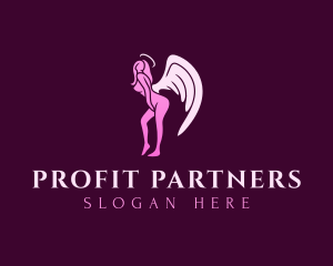 Naughty Lady Angel logo design