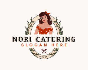 Pinup Woman Restaurant logo design