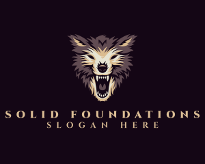Mad Wolf Head Logo