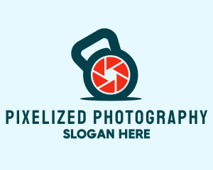 Kettlebell Photography Shutter Lens logo design