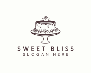 Chocolate Rose Cake logo design