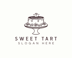 Chocolate Rose Cake logo design