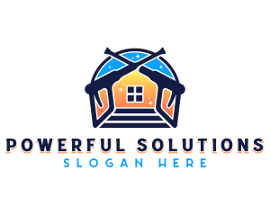 House Pressure Washer Restoration logo design