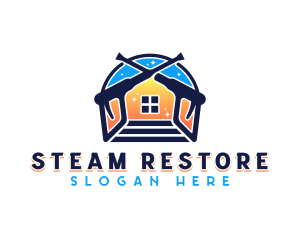 House Pressure Washer Restoration logo design