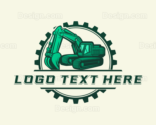 Digger Machinery Excavator Logo