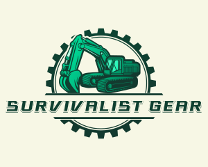 Digger Machinery Excavator logo design