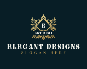 Luxury Garden Leaves logo design