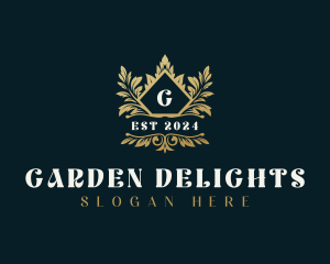 Luxury Garden Leaves logo design