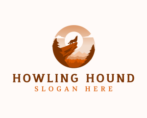 Howling Wolf Cliff logo design