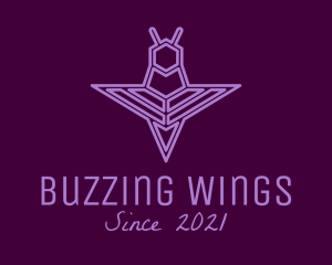 Minimalist Purple Insect  logo