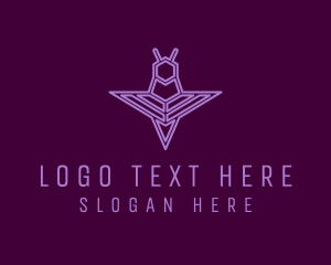 Minimalist Purple Insect  logo