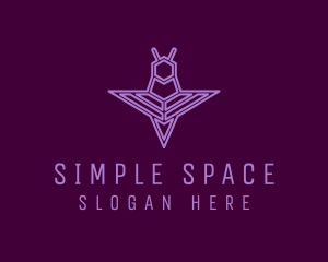 Minimalist Purple Insect  logo design