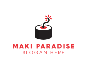 Japanese Maki Bomb logo design