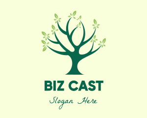 Green Natural Tree Logo