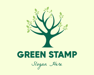 Green Natural Tree logo design