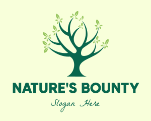 Green Natural Tree logo design